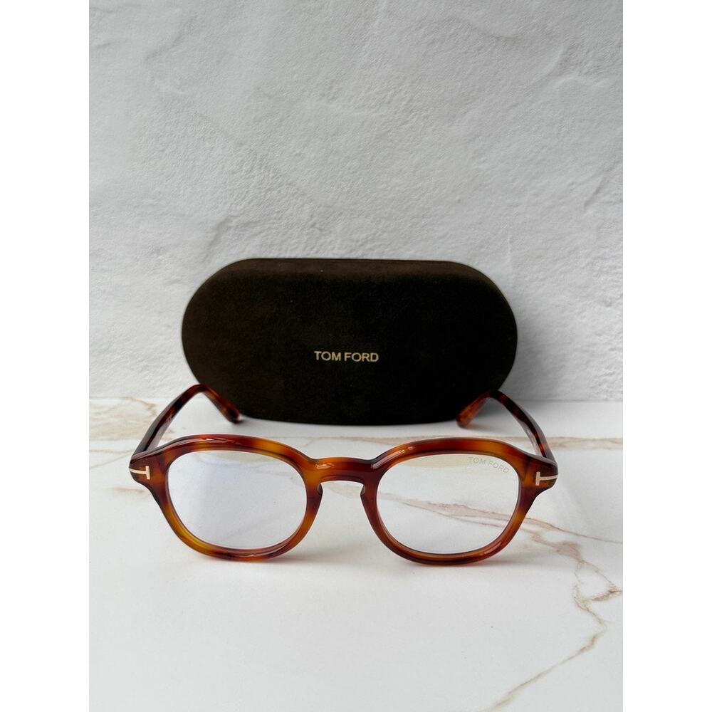 NEW Tom Ford FT5871-B Bluelight Frames in Havana Brown - Picture 5 of 7